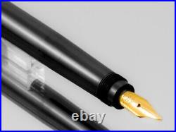 1920 Tibaldi Size #3 Safety Fountain Pen Black Ebonite Original 14k Nib Rare
