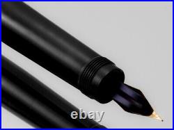 1920 Tibaldi Size #6 Safety Fountain Pen Black Ebonite Original 14k Nib Rare