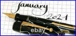 1930 Cracked ice Mabie Todd & co Swan Pen Lever pen rare super flex soft nib 2mm