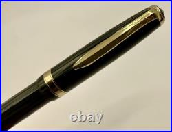 1950's Rare MINT FABER- CASTELL OSMIA 882 GREEN STRIPED Fountain Pen- 14k EF Nib