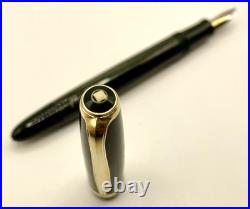 1950's Rare MINT FABER- CASTELL OSMIA 882 GREEN STRIPED Fountain Pen- 14k EF Nib
