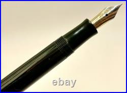 1950's Rare MINT FABER- CASTELL OSMIA 882 GREEN STRIPED Fountain Pen- 14k EF Nib