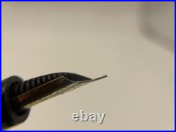 1950's Rare MINT FABER- CASTELL OSMIA 882 GREEN STRIPED Fountain Pen- 14k EF Nib