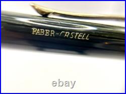 1950's Rare MINT FABER- CASTELL OSMIA 882 GREEN STRIPED Fountain Pen- 14k EF Nib