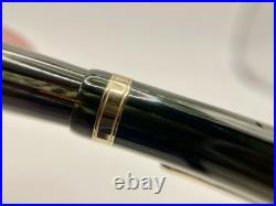1950's Rare MINT FABER- CASTELL OSMIA 882 GREEN STRIPED Fountain Pen- 14k EF Nib
