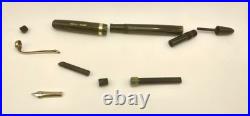 1950's Rare MINT FABER- CASTELL OSMIA 882 GREEN STRIPED Fountain Pen- 14k EF Nib