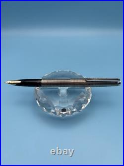 1974 Pilot Custom Sterling Silver Fountain Pen 18K White Gold M Nib H1174 Rare