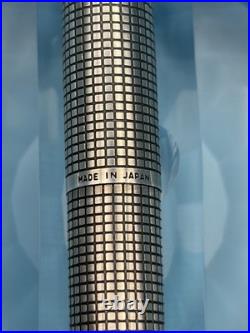 1974 Pilot Custom Sterling Silver Fountain Pen 18K White Gold M Nib H1174 Rare