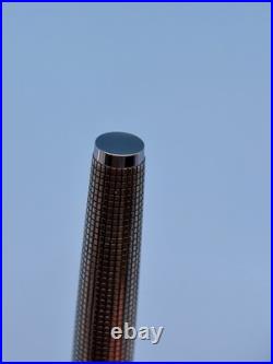 1974 Pilot Custom Sterling Silver Fountain Pen 18K White Gold M Nib H1174 Rare