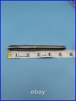 1974 Pilot Custom Sterling Silver Fountain Pen 18K White Gold M Nib H1174 Rare