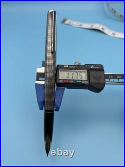 1974 Pilot Custom Sterling Silver Fountain Pen 18K White Gold M Nib H1174 Rare