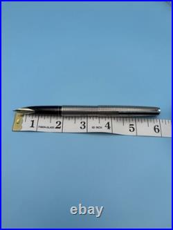 1974 Pilot Custom Sterling Silver Fountain Pen 18K White Gold M Nib H1174 Rare