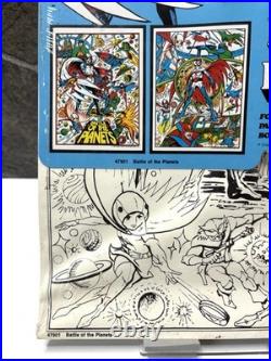 1979 Battle Of The Planets Poster Pen Set Craft House Gatchaman G-Force NOS RARE