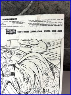 1979 Battle Of The Planets Poster Pen Set Craft House Gatchaman G-Force NOS RARE