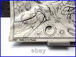 1979 Battle Of The Planets Poster Pen Set Craft House Gatchaman G-Force NOS RARE
