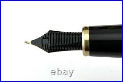 1990s Rare SAILOR SMOOTH STERLING SILVER FOUNTAIN PEN 14K H-M nib NEW STICKERED