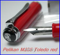 2009 Toledo Red Pelikan M205 Super Rare Special Edition Sold Out Fountain Pen Ef