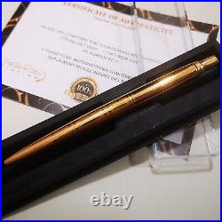 24k Gold Plated Shiny Parker Jotter Ballpoint Pen Rare Etched 2004 in Gift Box