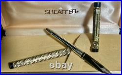 3b Sheaffer Slim Targa Feather Pattern Fountain Pen Rare New In Box