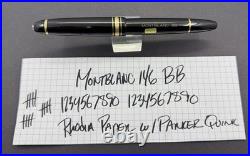 90s Montblanc 146 BB Nib, Rare Dealer Tester Nib Selector Engraving Serviced