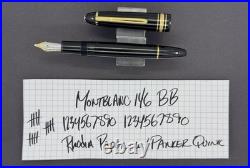 90s Montblanc 146 BB Nib, Rare Dealer Tester Nib Selector Engraving Serviced