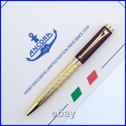 ANCORA Dolce Vita Bordo Rollerball Pen LE 1919 Made in Italy New Box Rare Luxury