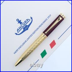 ANCORA Dolce Vita Bordo Rollerball Pen LE 1919 Made in Italy New Box Rare Luxury