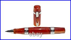 Ancora Perla Brown Pearlescent Rollerbal Pen And Box Very Rare