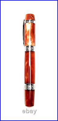 Ancora Perla Brown Pearlescent Rollerbal Pen And Box Very Rare
