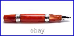 Ancora Perla Brown Pearlescent Rollerbal Pen And Box Very Rare