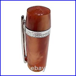 Ancora Perla Brown Pearlescent Rollerbal Pen And Box Very Rare