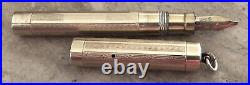 Antique MABIE TODD SWAN Chatelaine Fountain Pen withOrig. Case 14K Nib Rare Find