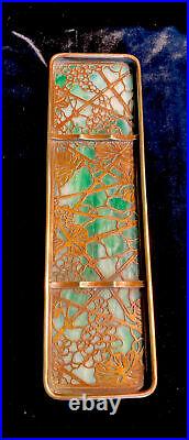 Antique Tiffany Studios New York Grapevine Pattern Very Rare Pen Tray