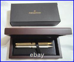 Audemars Piguet Silver & Gold Ballpoint Pen Set with Wooden Case Box Rare New
