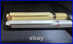 Audemars Piguet Silver & Gold Ballpoint Pen Set with Wooden Case Box Rare New