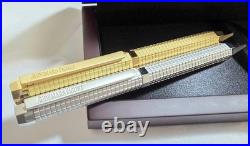 Audemars Piguet Silver & Gold Ballpoint Pen Set with Wooden Case Box Rare New