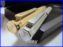 Audemars Piguet Silver & Gold Ballpoint Pen Set with Wooden Case Box Rare New