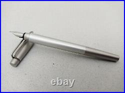 Audi Design Stainless Steel / Palladium Fountain Pen Ss M Nib Vintage Very Rare