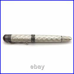 Aurora 80th Anniversary 925 Limited Edition 1064E Silver Fountain pen NEW RARE
