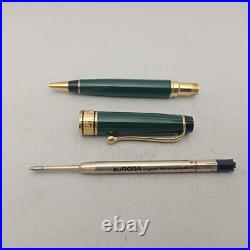 Aurora Optima Green Resin Gold Trim Ballpoint Pen Unused Nos New Model Rare