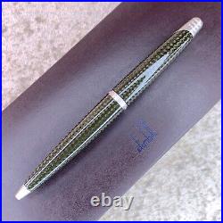 Authentic Dunhill Ballpoint Pen AD1800 Rare Carbon Fibre with Box & Card