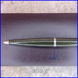 Authentic Dunhill Ballpoint Pen AD1800 Rare Carbon Fibre with Box & Card