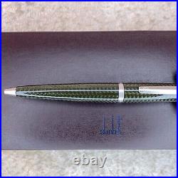 Authentic Dunhill Ballpoint Pen AD1800 Rare Carbon Fibre with Box & Card