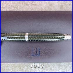 Authentic Dunhill Ballpoint Pen AD1800 Rare Carbon Fibre with Box & Card