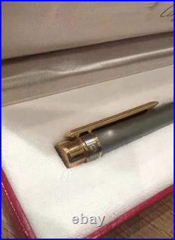 Authentic RARE Must De Cartier Paris Gold Silver Roller pen Luxury HOLIDAY GIFT