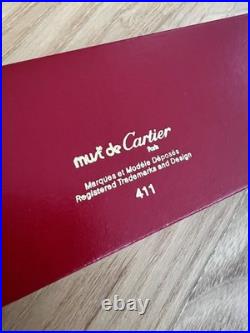 Authentic RARE Must De Cartier Paris Gold Silver Roller pen Luxury HOLIDAY GIFT