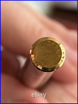 Authentic RARE Must De Cartier Paris Gold Silver Roller pen Luxury HOLIDAY GIFT