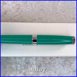 Authentic Rolex Ballpoint Pen Rare Green Lacquer Finish Cap Type with Case