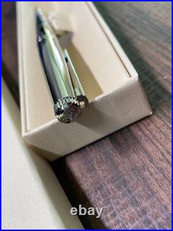 Authentic Rolex Ballpoint Pen Rare Silver Platinum Finish WAVE PATTERN In Box
