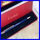 Authentic_Santos_Cartier_Ballpoint_Pen_RARE_OLD_MODEL_Blue_Lacquer_withBox_Papers_01_ac